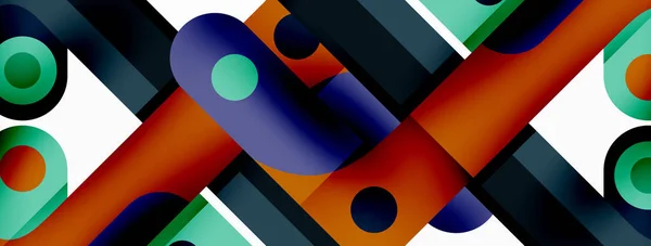 Colorata Composizione Strisce Dinamiche Linee Geometriche Sfondo Astratto Creativo Carta — Vettoriale Stock
