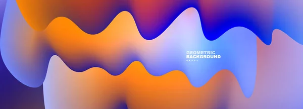 Wellen Mit Flüssigen Farben Dynamischer Abstrakter Hintergrund Für Cover Vorlagen — Stockvektor