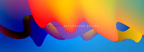 Vlny Kapalnými Barvami Dynamické Abstraktní Pozadí Pro Obaly Šablony Letáky — Stockový vektor
