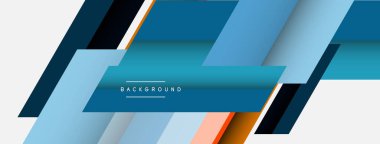 Vektör arkaplanı. Gölge efektli soyut örtüşen renk çizgileri tasarımı. Duvar kağıdı afişi için resim arkaplanı veya iniş sayfası