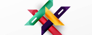 Arka plan çakışan hatlar. Dinamik çizgiler soyut duvar kağıdı. Duvar kağıdı afişi veya iniş sayfası için düz satır kompozisyon vektör ilüstrasyonuName