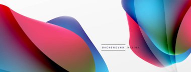 Akışkan renk soyut arkaplanı. Sıvı eğimleri, dalga desenleri. Duvar kağıdı, afiş, arkaplan veya iniş için moda tekno iş şablonu