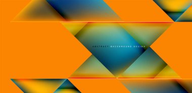 Akışkan gradyan renklerle dinamik üçgen tasarımı soyut arkaplan