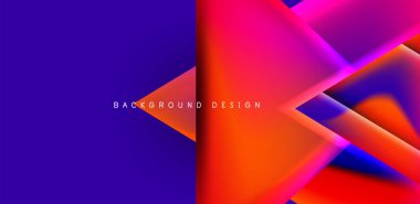 Renkli sıvı gradyanlı gelecekçi üçgen vektörü soyut arkaplan