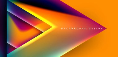 Renkli sıvı gradyanlı gelecekçi üçgen vektörü soyut arkaplan