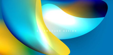 Soyut arkaplan renklerine sahip güzel sıvı şekiller