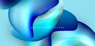 Soyut arkaplan renklerine sahip güzel sıvı şekiller