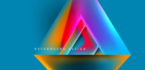 Futurist Triunghi Vector Fundal Abstract Gradiente Fluide Colorate — Vector de stoc