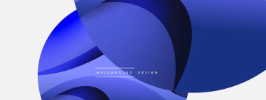 Yaratıcı geometrik duvar kağıdı. Asgari soyut arkaplan. Duvar kağıdı arkaplanı veya iniş sayfası için daire ve dalga kompozisyon vektör çizimi