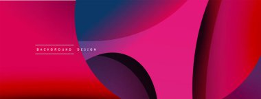 Yaratıcı geometrik duvar kağıdı. Asgari soyut arkaplan. Duvar kağıdı arkaplanı veya iniş sayfası için daire ve dalga kompozisyon vektör çizimi