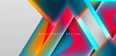Renkli sıvı gradyanlı gelecekçi üçgen vektörü soyut arkaplan