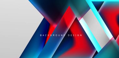 Renkli sıvı gradyanlı gelecekçi üçgen vektörü soyut arkaplan