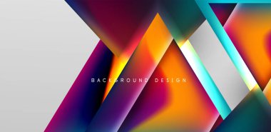 Renkli sıvı gradyanlı gelecekçi üçgen vektörü soyut arkaplan