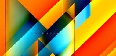 Akışkan gradyan renklerle dinamik üçgen tasarımı soyut arkaplan