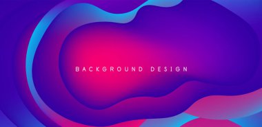 Soyut arkaplan sıvısı kabarcıkları ve dalga elementleri. Kapaklar, şablonlar, el ilanları, afişler, broşürler, afişler için şablon