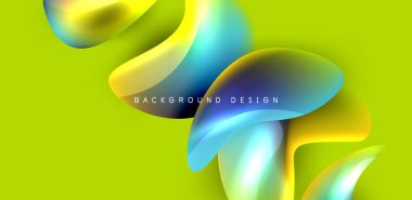 Soyut arkaplan renklerine sahip güzel sıvı şekiller