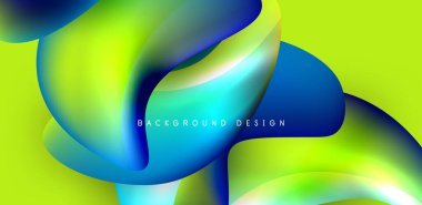 Soyut arkaplan renklerine sahip güzel sıvı şekiller