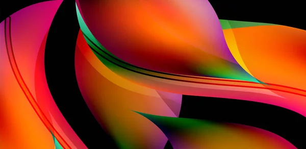 Abstract Elegante Vloeiende Vormen Achtergrond Vloeiende Gradiënt Kleuren Sjabloon Voor — Stockvector