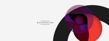 Yaratıcı geometrik duvar kağıdı. Asgari soyut arkaplan. Duvar kağıdı arkaplanı veya iniş sayfası için daire bileşimi vektör çizimi