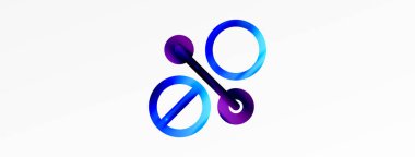 Minimum geometrik soyut arkaplan. Çember, çizgi ve yuvarlak şekiller tasarımı. Duvar kağıdı, afiş, arkaplan veya iniş için moda tekno iş şablonu