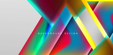 Renkli sıvı gradyanlı gelecekçi üçgen vektörü soyut arkaplan