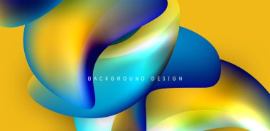 Soyut arkaplan renklerine sahip güzel sıvı şekiller