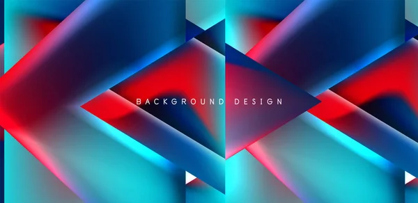 Fondo Abstracto Vector Triángulo Futurista Con Degradados Fluidos Coloridos — Vector de stock