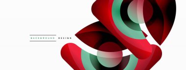 Yaratıcı geometrik duvar kağıdı. Asgari soyut arkaplan. Duvar kağıdı arkaplanı veya iniş sayfası için daire dalga ve yuvarlak şekiller kompozisyon vektör çizimi