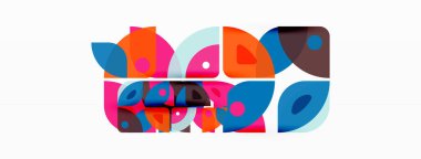 Çizgiler, kareler, daireler ve üçgenler. Duvar kağıdı, pankart, arkaplan, sunum veya iniş sayfası için Geometrik soyut arkaplan