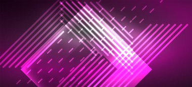 Arka plan duvar kağıtları, parlak çizgiler ve geometrik şekiller. Yapay Zeka teknolojisi, engelleme zinciri, iletişim, 5G, bilim, iş ve teknoloji konsepti için koyu duvar kağıdı