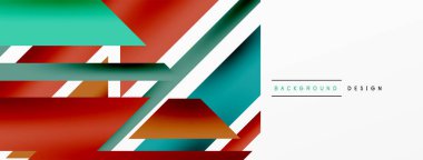 Minimum geometrik soyut arkaplan. Dinamik 3D çizgi kompozisyonu. Duvar kağıdı, afiş, arkaplan veya iniş için moda tekno iş şablonu