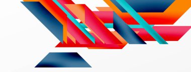 Minimum geometrik soyut arkaplan. Dinamik 3D çizgi kompozisyonu. Duvar kağıdı, afiş, arkaplan veya iniş için moda tekno iş şablonu