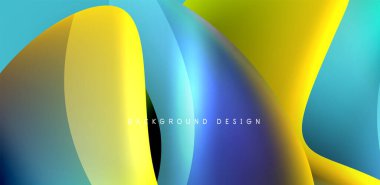 Soyut arkaplan renklerine sahip güzel sıvı şekiller