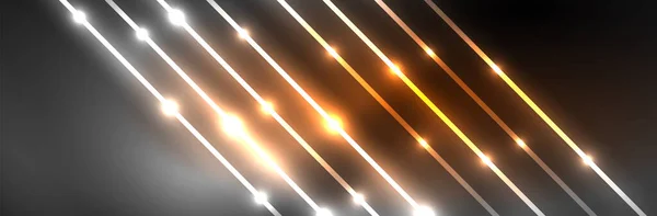 Kiiltävät Neonvalot Tumma Abstrakti Tausta Epäselvä Magic Neon Valo Kaarevat — vektorikuva