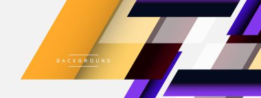 Vektör arkaplanı. Gölge efektli soyut örtüşen renk çizgileri tasarımı. Duvar kağıdı afişi için resim arkaplanı veya iniş sayfası