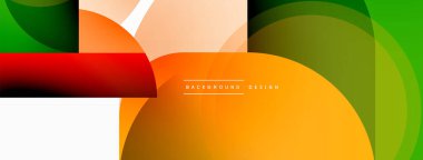 Yaratıcı geometrik duvar kağıdı. Asgari çember üçgen ve kare çizgi soyut arkaplan. Duvar kağıdı afişi veya iniş sayfası için vektör illüstrasyonu