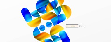 Geometrik arkaplanı çember yapın. Metalik renkli, parlak daireler ve yuvarlak şekiller. Duvar Kağıdı, Sancak, Arkaplan, Kart, Kitap İllüstrasyonu, İniş Sayfası