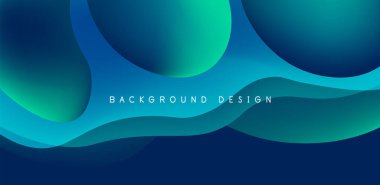 Soyut arkaplan sıvısı kabarcıkları ve dalga elementleri. Kapaklar, şablonlar, el ilanları, afişler, broşürler, afişler için şablon