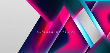 Renkli sıvı gradyanlı gelecekçi üçgen vektörü soyut arkaplan