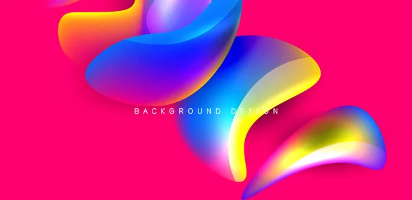 Fluid Color Liquid Elements Abstract Background — Image vectorielle