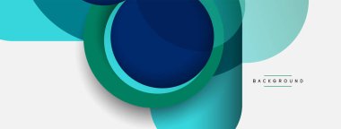 Yaratıcı geometrik duvar kağıdı. Asgari soyut arkaplan. Duvar kağıdı arkaplanı veya iniş sayfası için daire bileşimi vektör çizimi