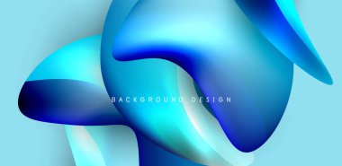 Soyut arkaplan renklerine sahip güzel sıvı şekiller