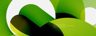 Yuvarlak şekiller daireler ve diğer geometrik şekiller. Duvar kağıdı afişi arkaplan kartı veya iniş sayfası için vektör illüstrasyonu