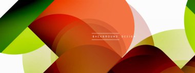 Yuvarlak üçgen çizgileri ve daireleri şekillendirir. Duvar kağıdı afişi arkaplanı veya iniş sayfası için Geometrik vektör çizimi