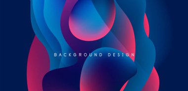 Soyut arkaplan sıvısı kabarcıkları ve dalga elementleri. Kapaklar, şablonlar, el ilanları, afişler, broşürler, afişler için şablon