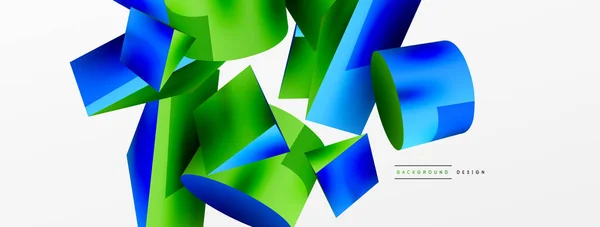 Vector Abstract Background Shapes Triangle Cylinder Trendy Techno Business Template — стоковый вектор