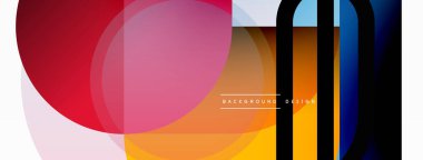 Yaratıcı geometrik duvar kağıdı. Asgari çember üçgen ve kare çizgi soyut arkaplan. Duvar kağıdı afişi veya iniş sayfası için vektör illüstrasyonu