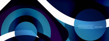 Yaratıcı geometrik duvar kağıdı. Asgari soyut arkaplan. Duvar kağıdı arkaplanı veya iniş sayfası için daire dalga ve yuvarlak şekiller kompozisyon vektör çizimi