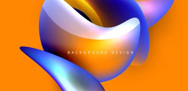 Soyut arkaplan renklerine sahip güzel sıvı şekiller