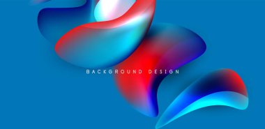 Soyut arkaplan renklerine sahip güzel sıvı şekiller